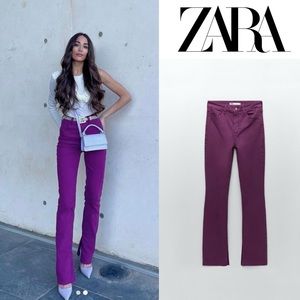 NWT zara high rise slim flared jeans